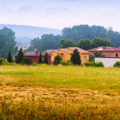 Rural view of Baix Emporda comarca. Catalonia, Spain