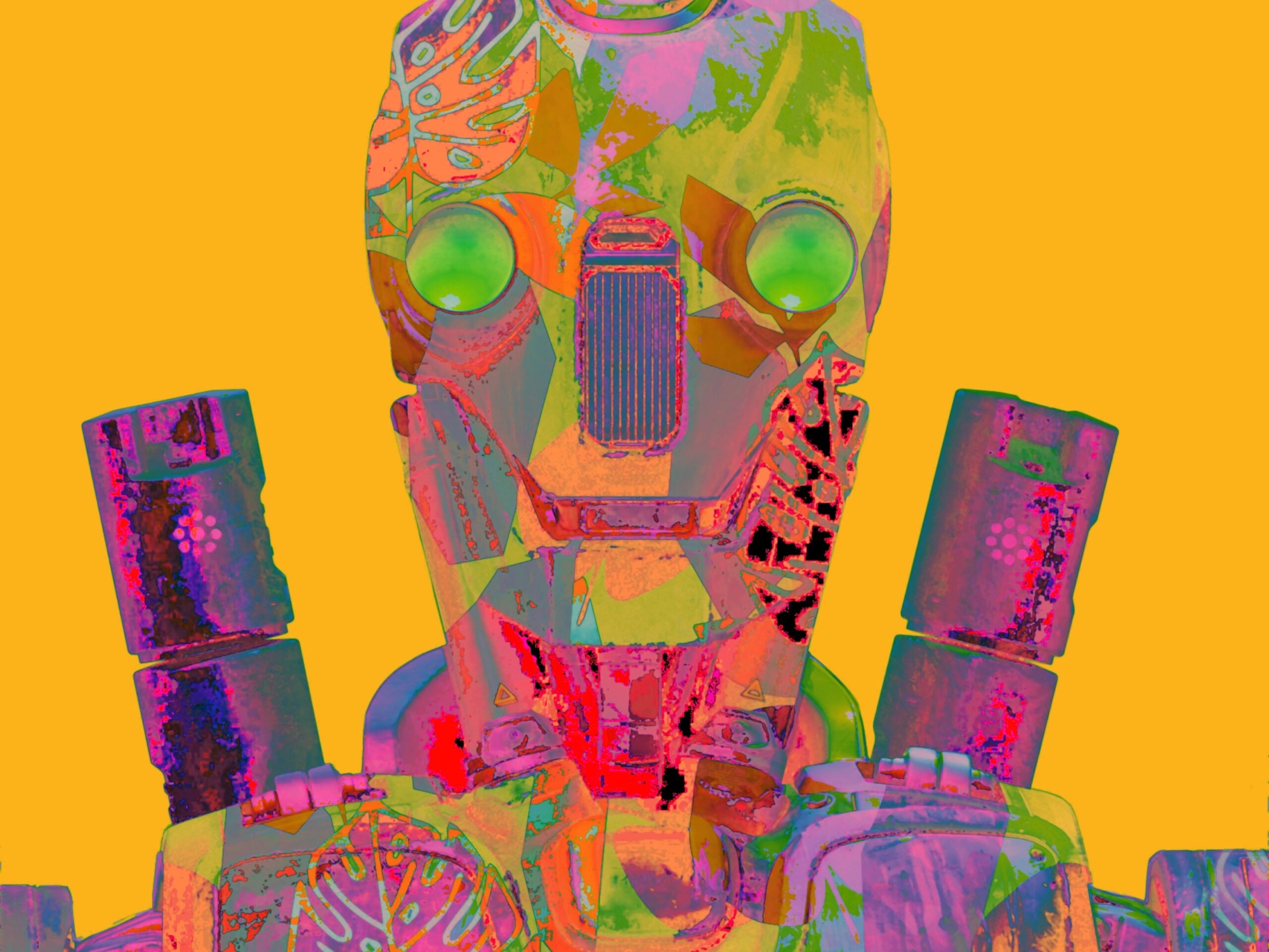 Realistic illustration of 3d robot