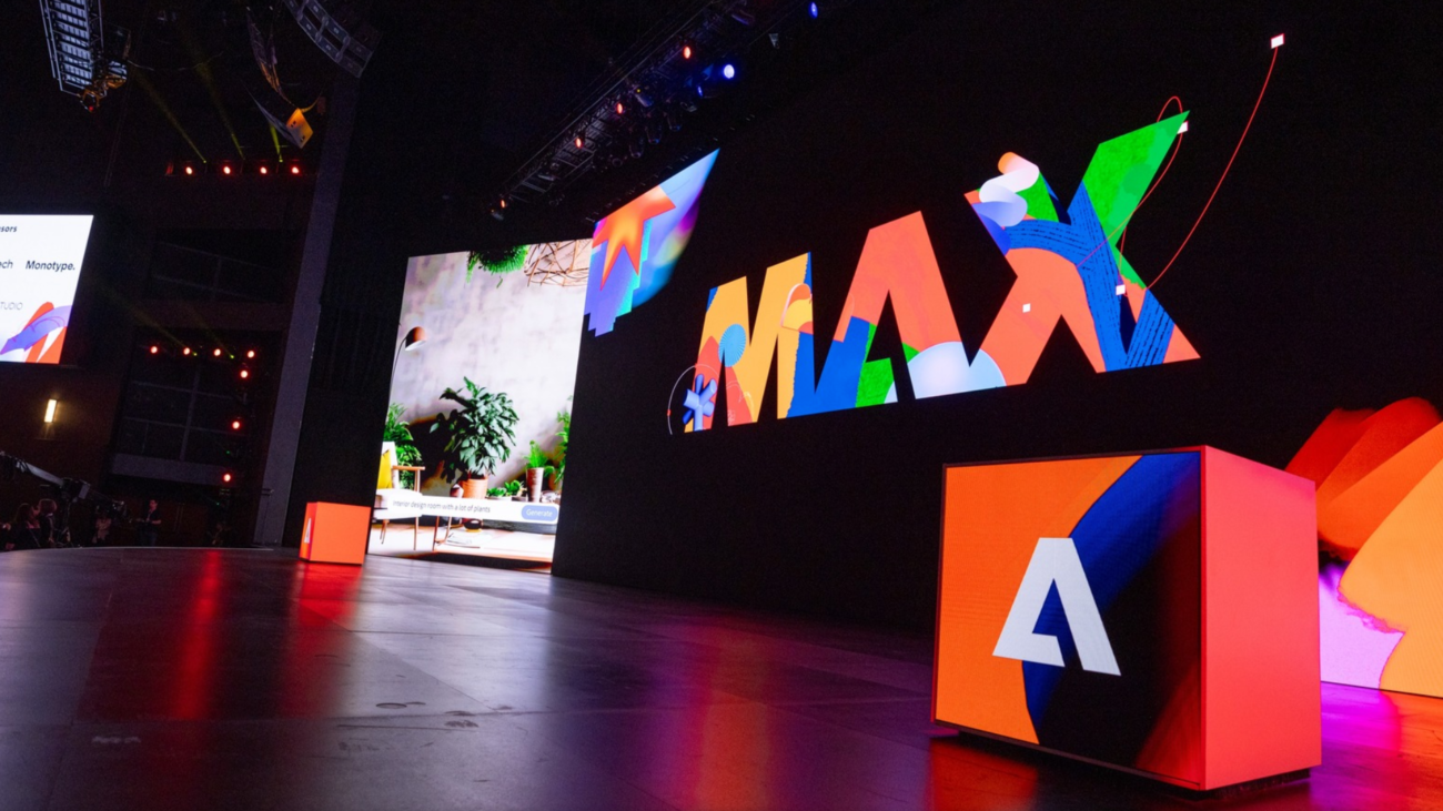 Representa la conferencia de Adobe Max 2023