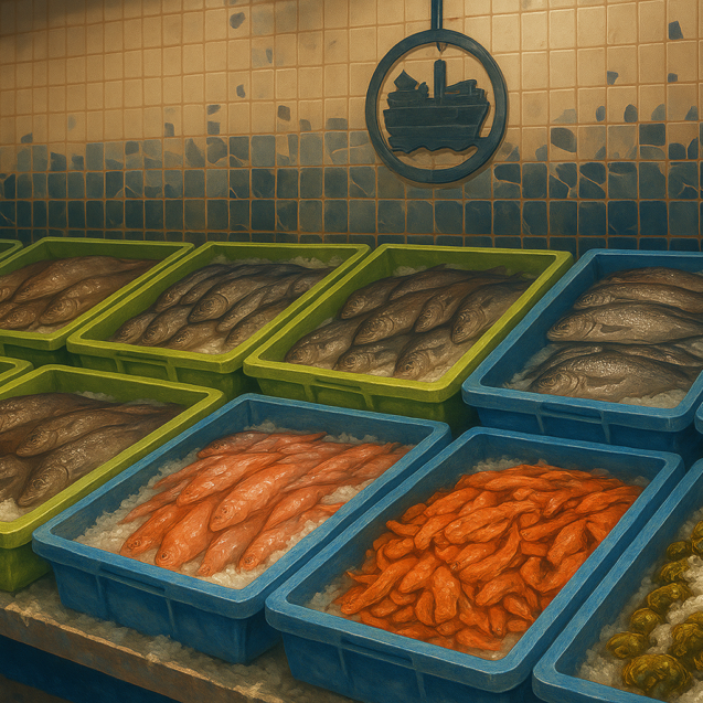 PESCADERIA VERDE O AZUL BANDEJAS DIFERENCIAS